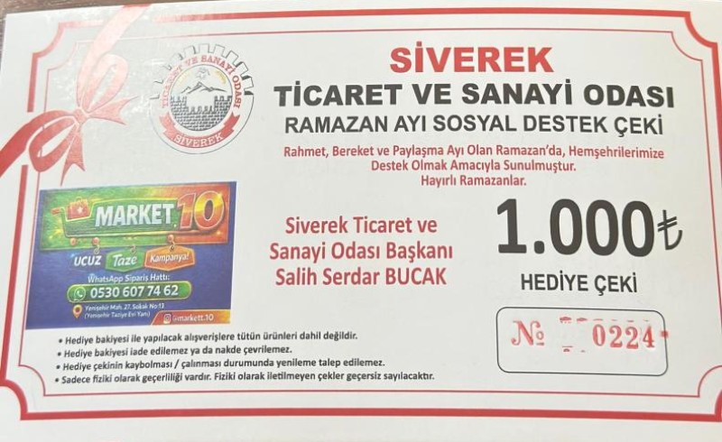 Siverek Ticaret ve Sanayi Odası Bu Yıl da 300 Aileye Ulaştı
